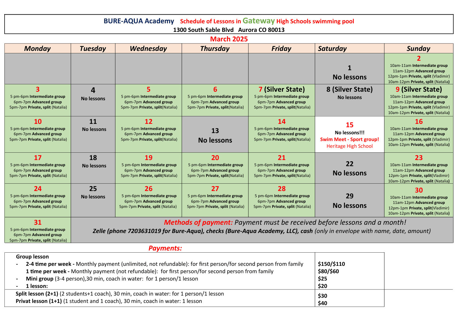 Saveable Calendar